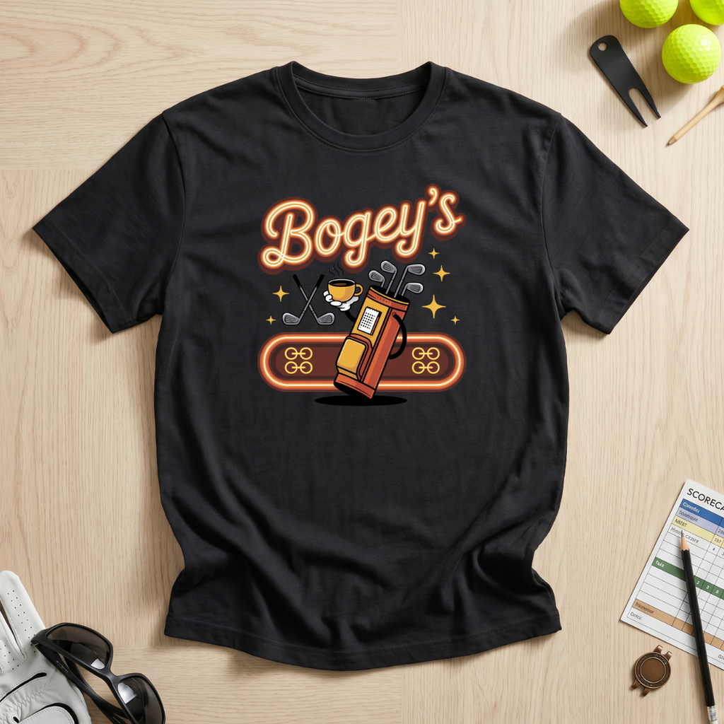 Bogey's Golf Club Neon Sign T-Shirt