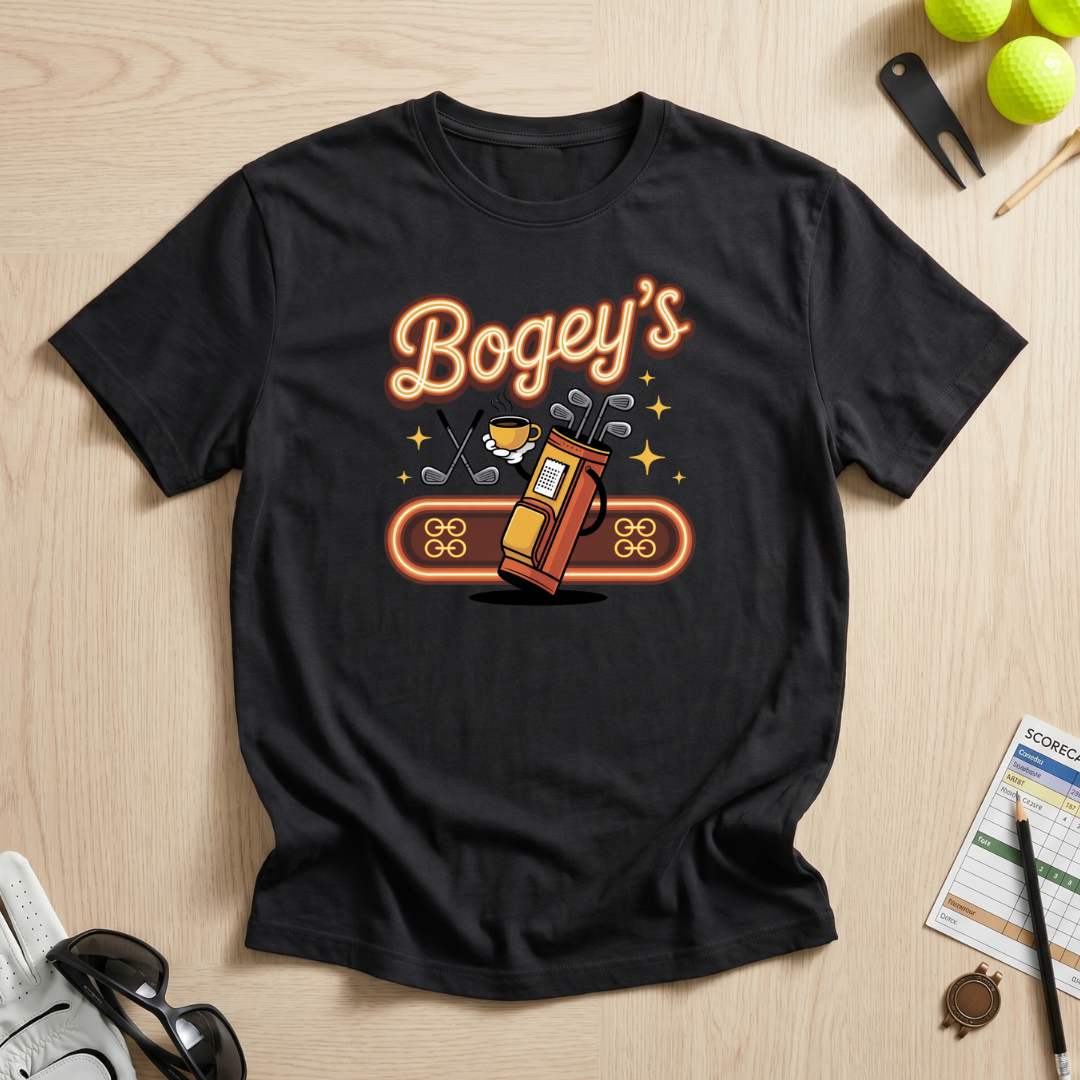 Bogey's Golf Club Neon Sign T-Shirt