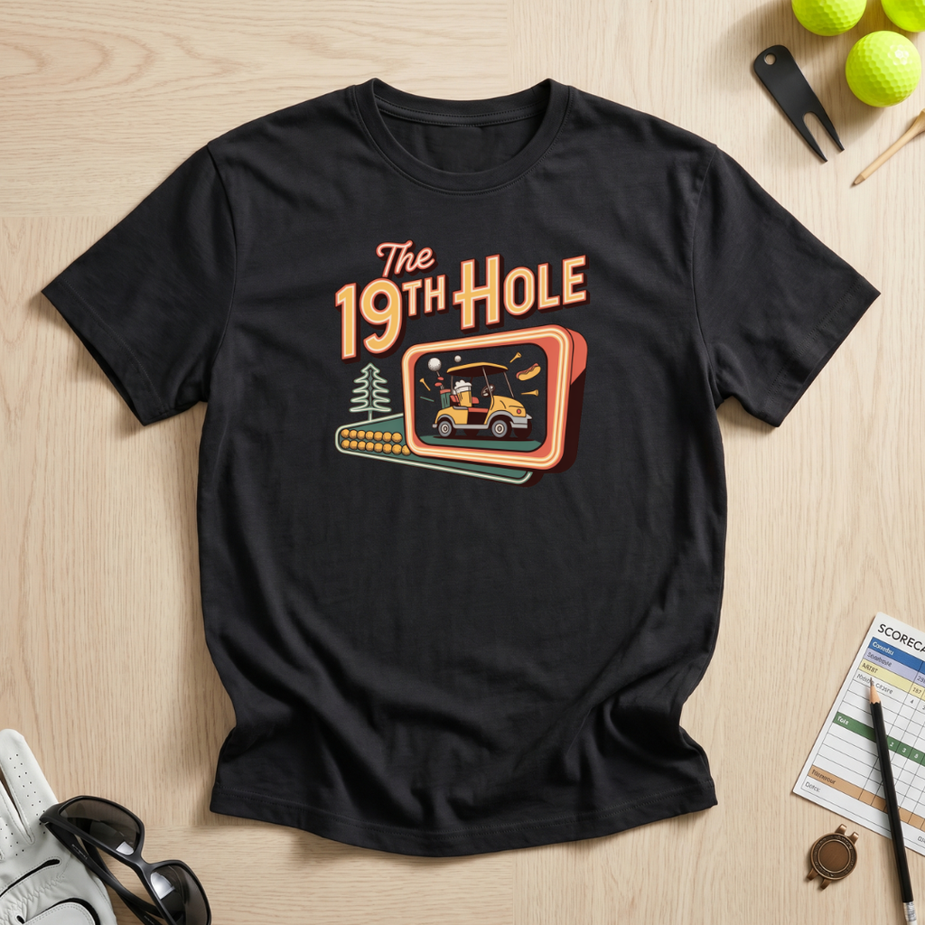 The 19th Hole Neon Sign T-Shirt