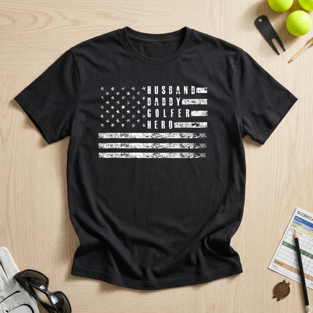 Husband, Daddy, Golfer, Hero T-Shirt