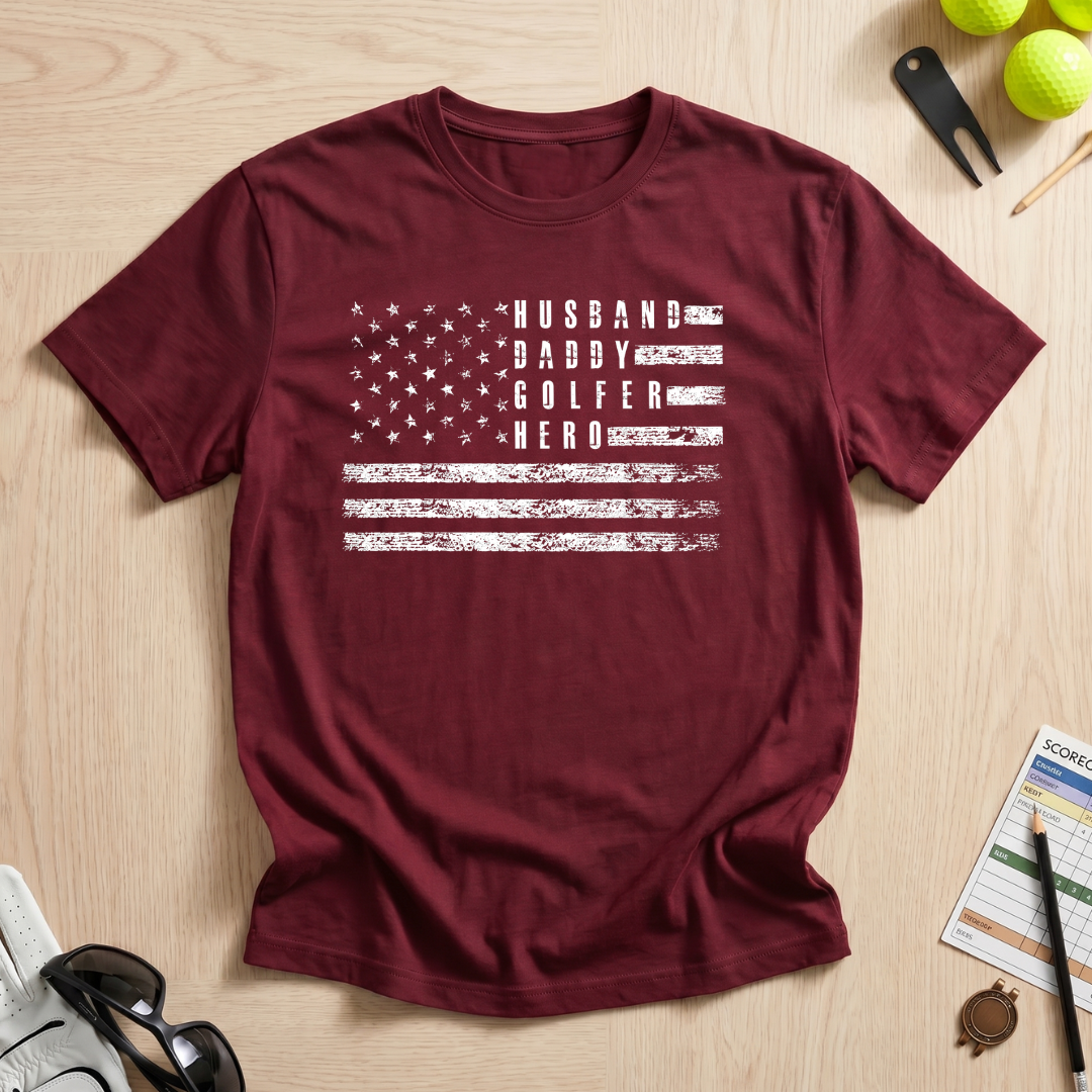 Husband, Daddy, Golfer, Hero T-Shirt