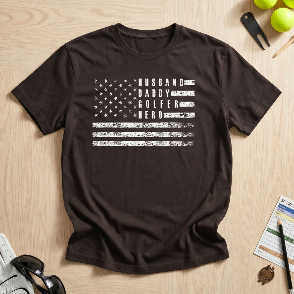 Husband, Daddy, Golfer, Hero T-Shirt