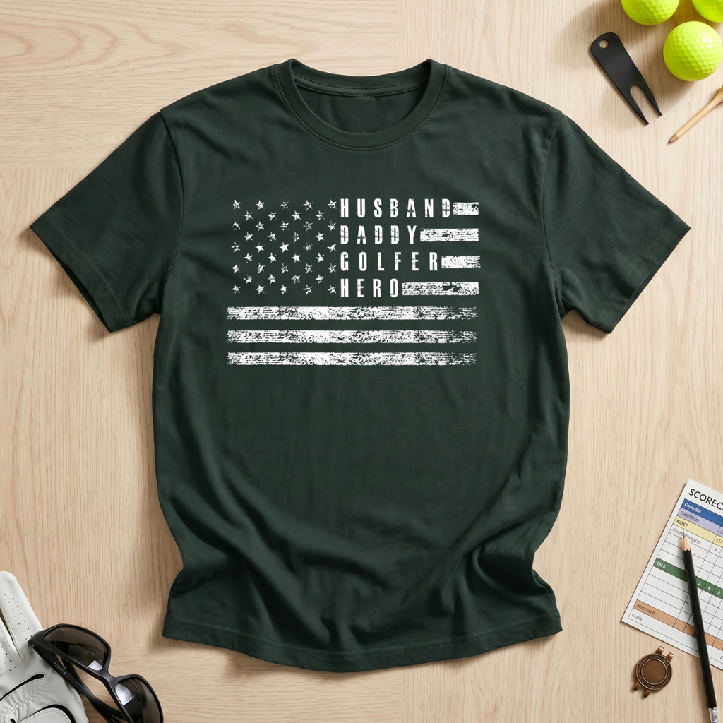 Husband, Daddy, Golfer, Hero T-Shirt