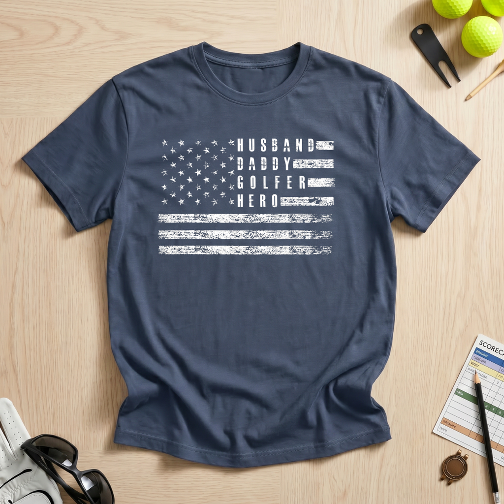 Husband, Daddy, Golfer, Hero T-Shirt