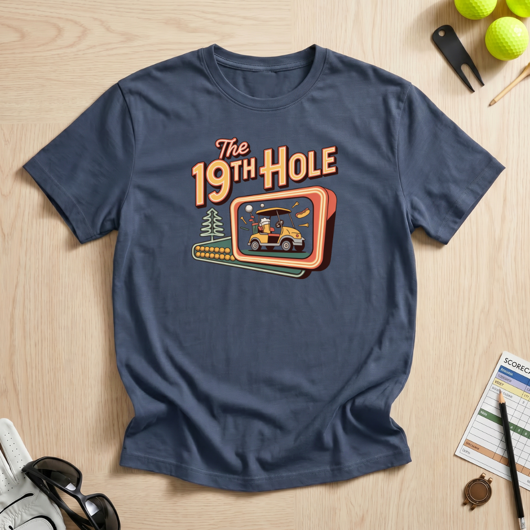 The 19th Hole Neon Sign T-Shirt