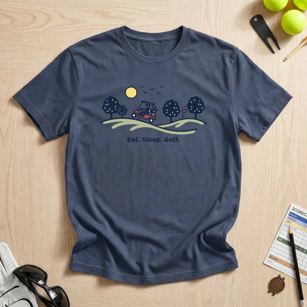 Eat Sleep Golf Sketch T-Shirt