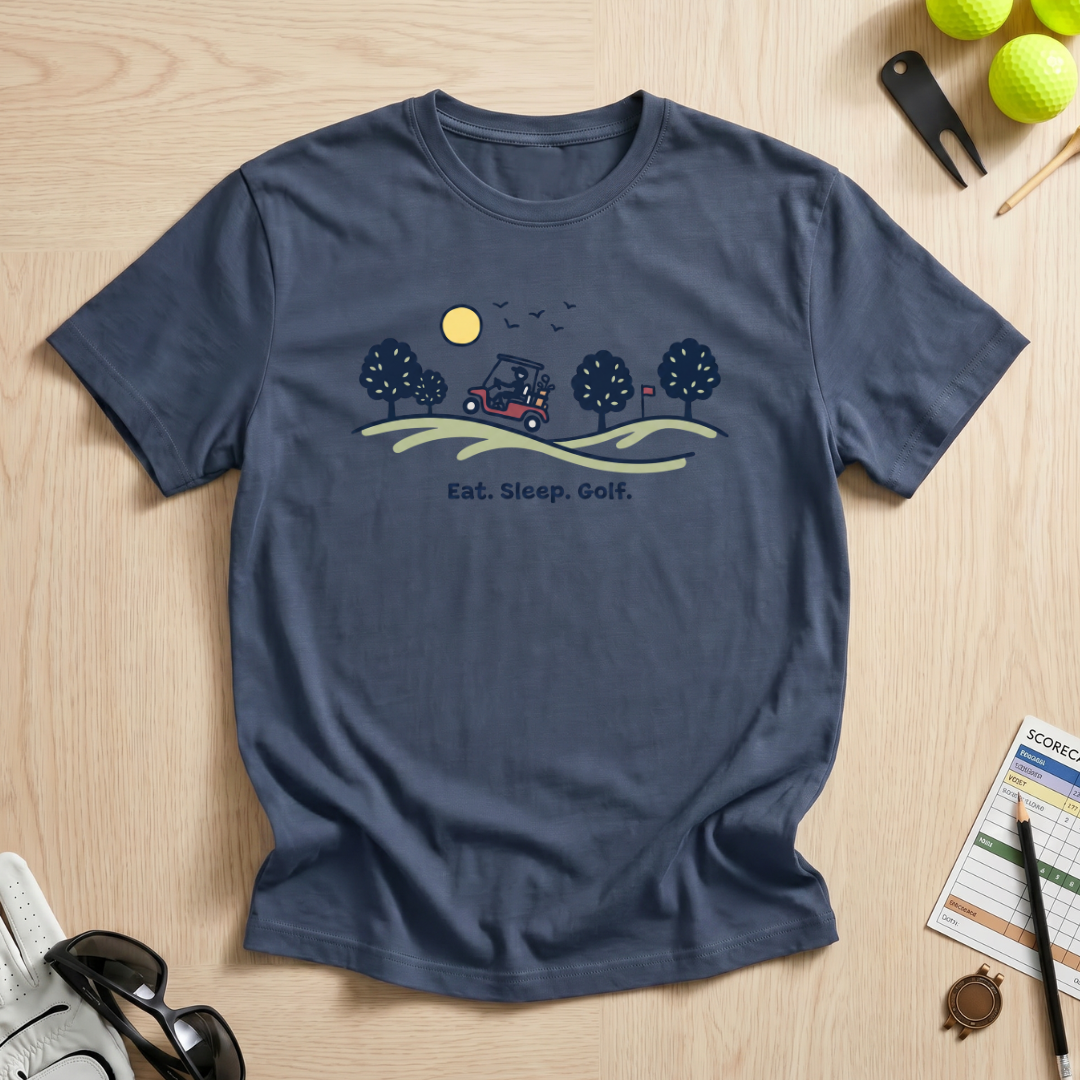 Eat Sleep Golf Sketch T-Shirt