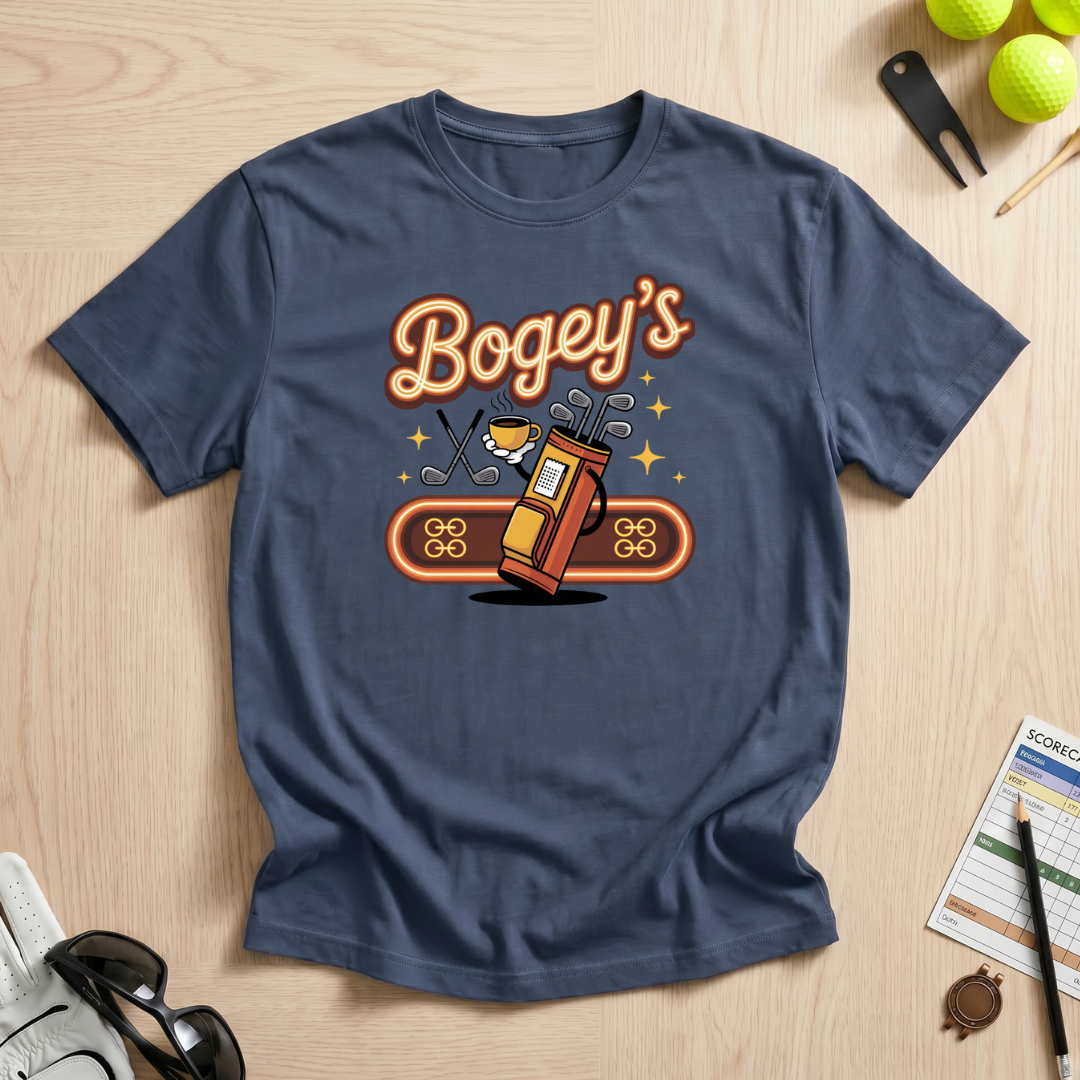 Bogey's Golf Club Neon Sign T-Shirt