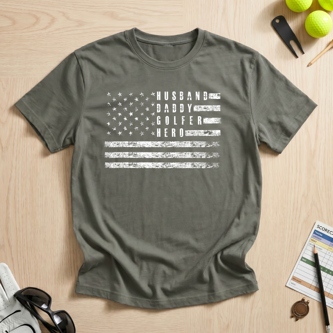 Husband, Daddy, Golfer, Hero T-Shirt