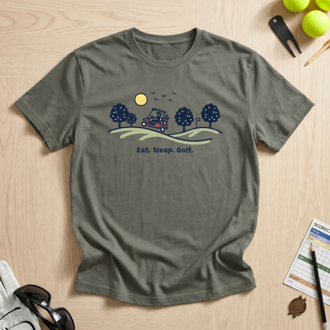 Eat Sleep Golf Sketch T-Shirt