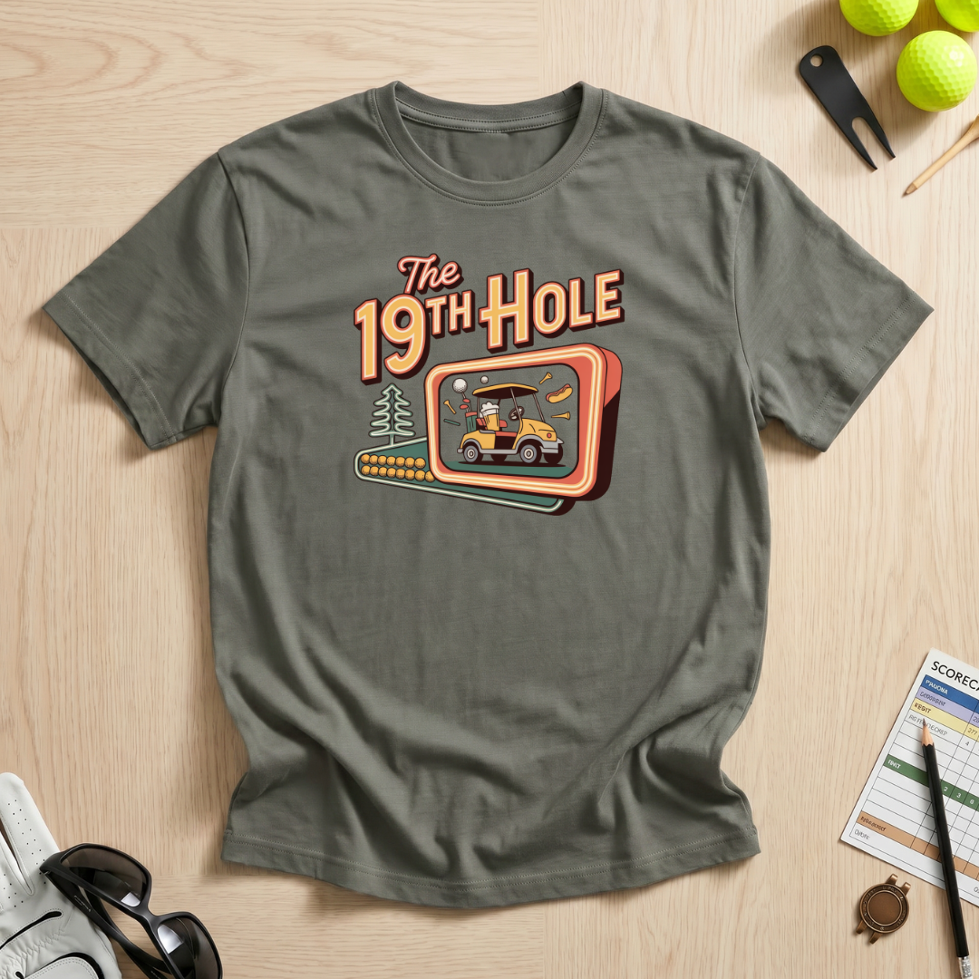 The 19th Hole Neon Sign T-Shirt