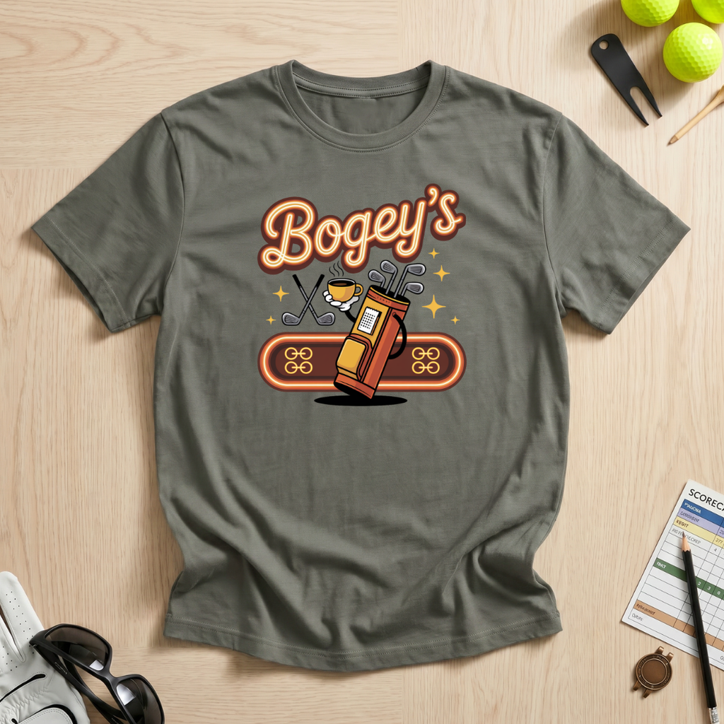 Bogey's Golf Club Neon Sign T-Shirt