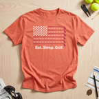 Eat. Sleep. Golf. USA Flag T-Shirt