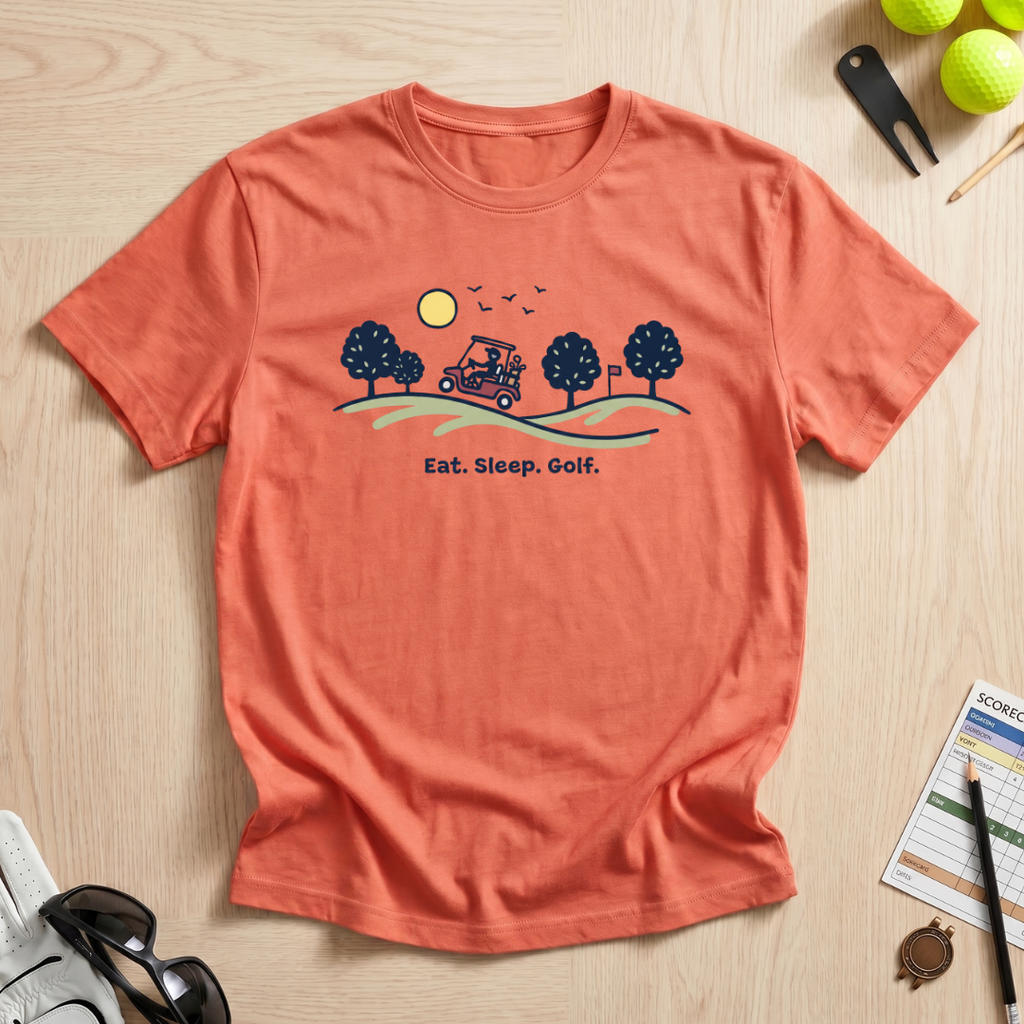Eat Sleep Golf Sketch T-Shirt