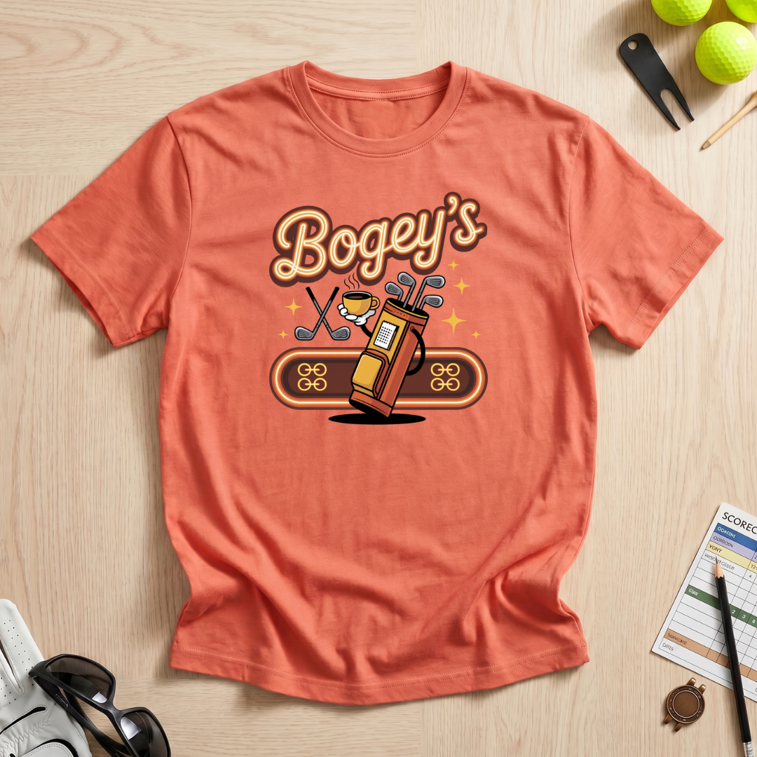 Bogey's Golf Club Neon Sign T-Shirt