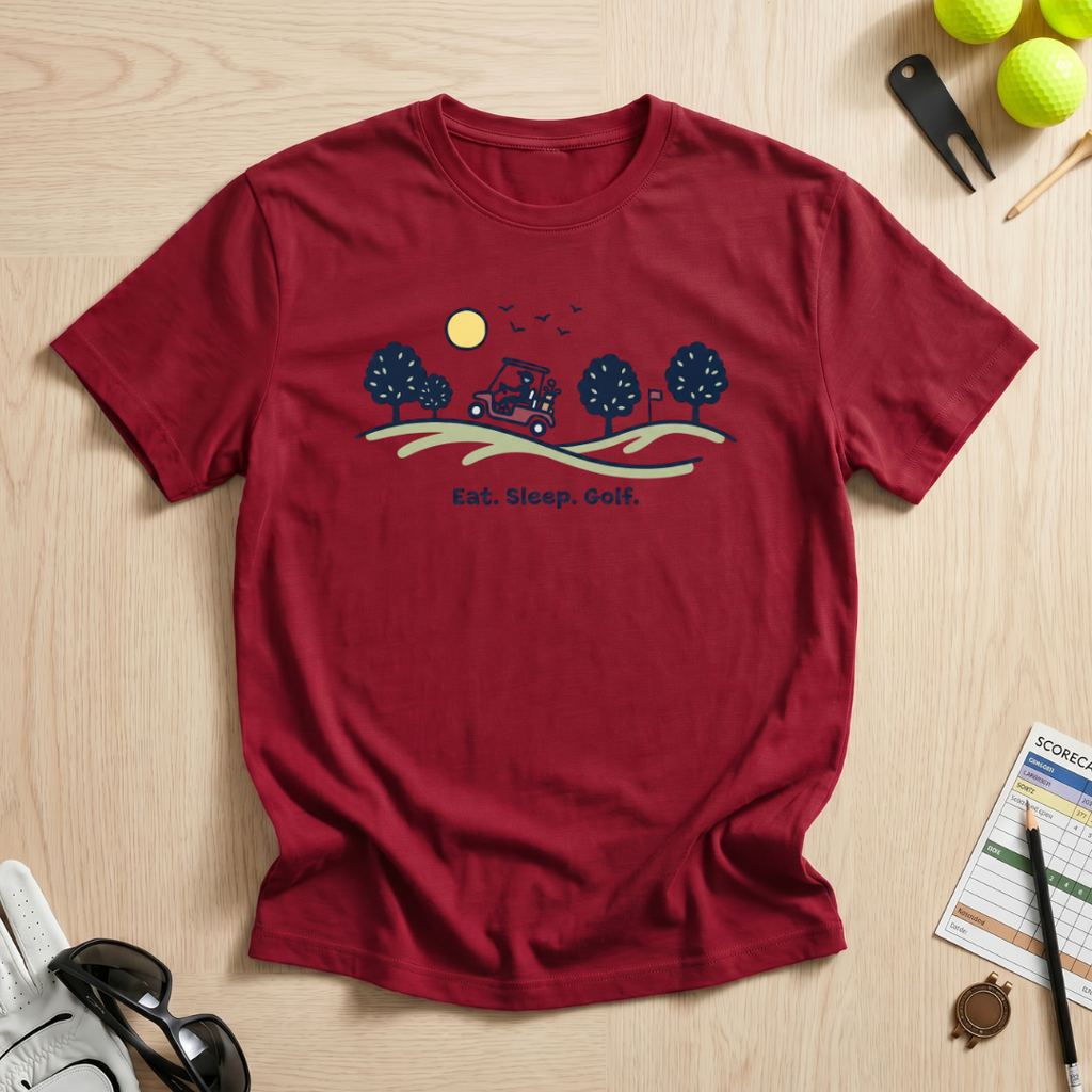 Eat Sleep Golf Sketch T-Shirt