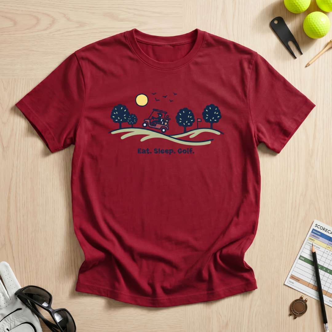 Eat Sleep Golf Sketch T-Shirt