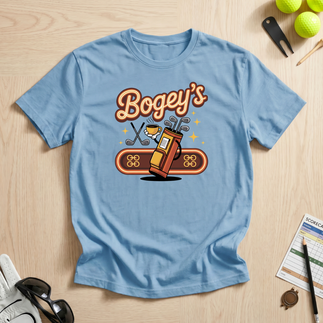 Bogey's Golf Club Neon Sign T-Shirt