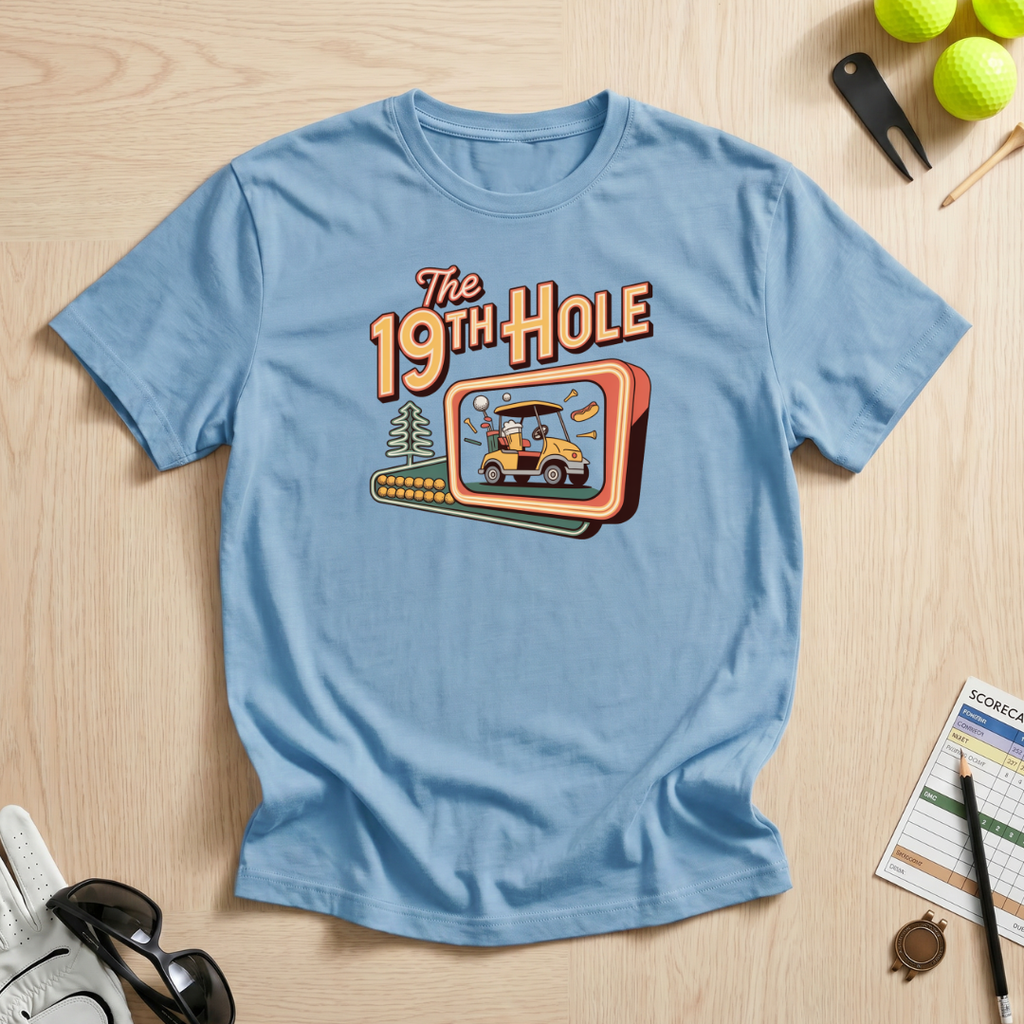 The 19th Hole Neon Sign T-Shirt