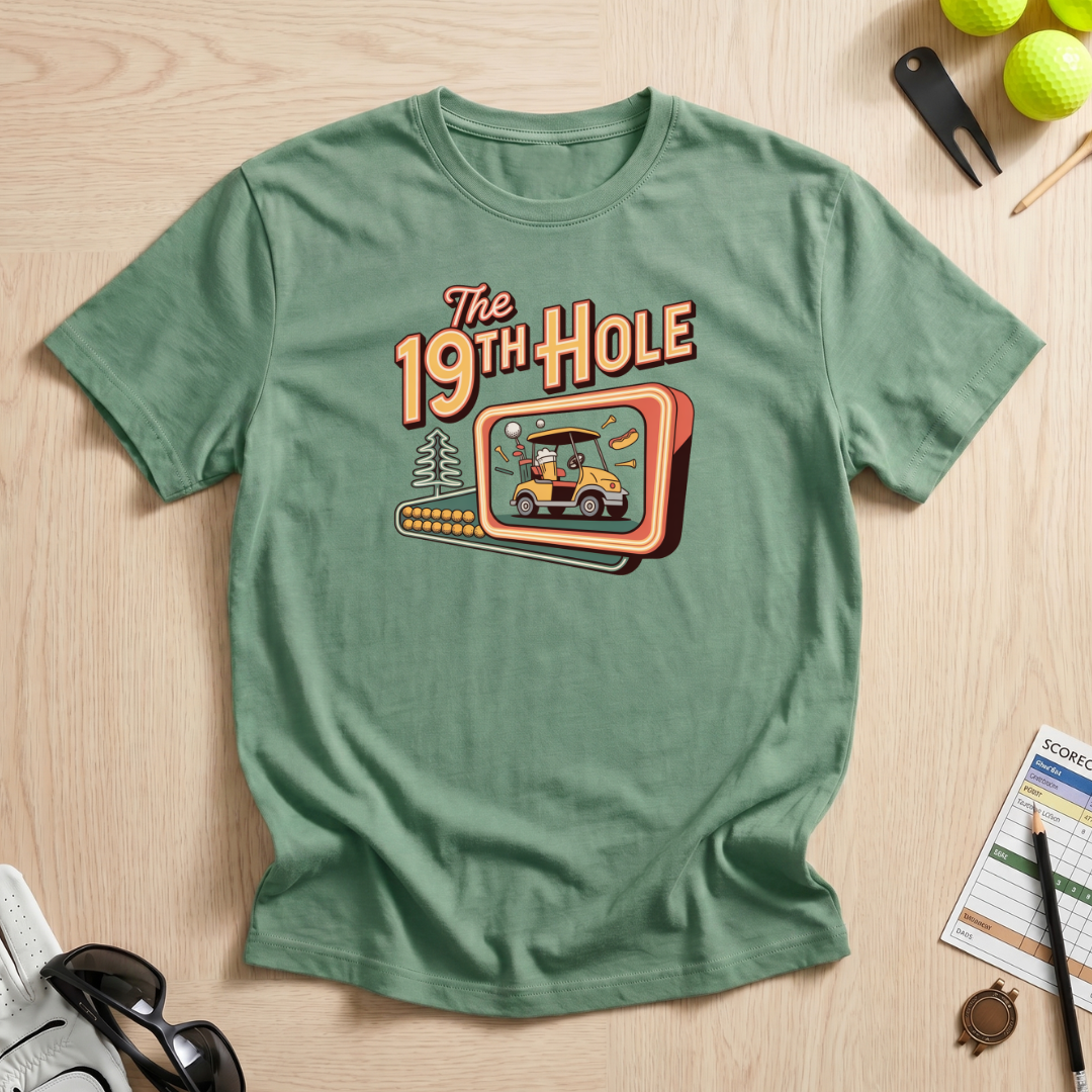 The 19th Hole Neon Sign T-Shirt