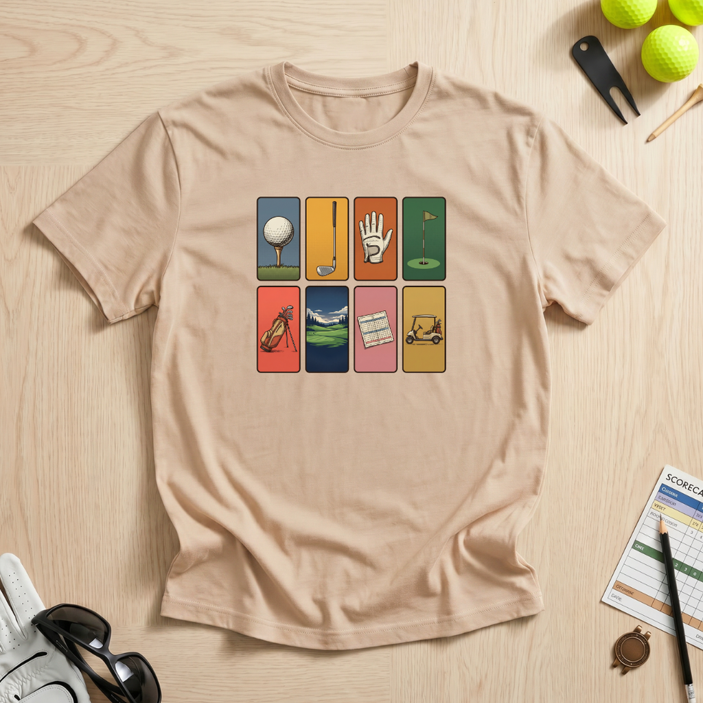 Retro Stamp Golf T-Shirt