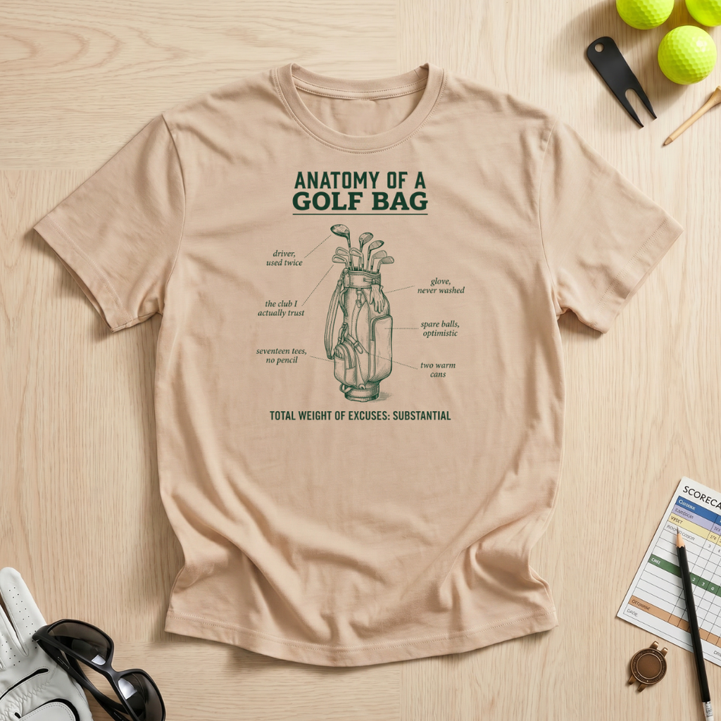 Golf Bag Anatomy T-Shirt