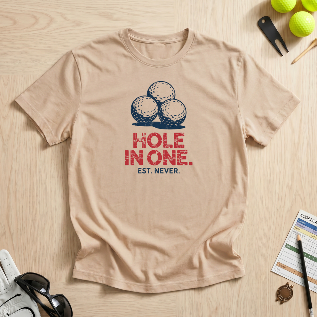 Hole In One Est. Never Golf T-Shirt
