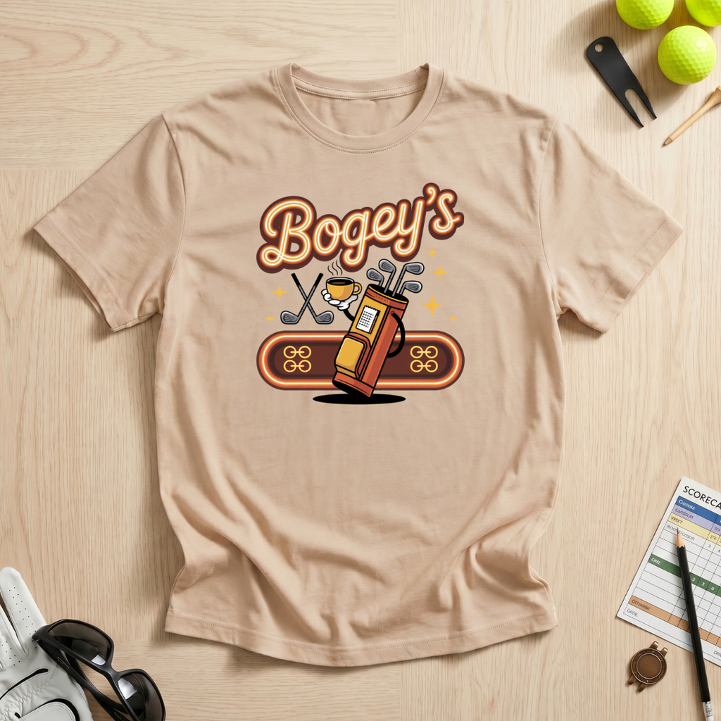 Bogey's Golf Club Neon Sign T-Shirt