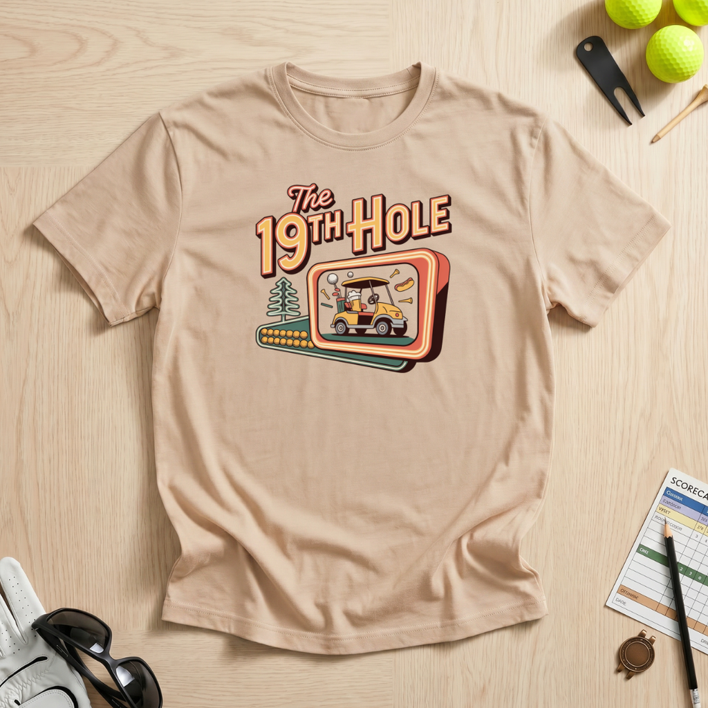 The 19th Hole Neon Sign T-Shirt