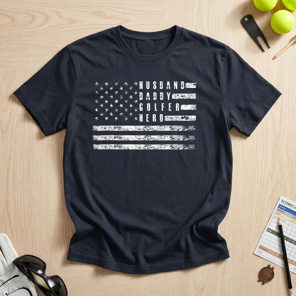 Husband, Daddy, Golfer, Hero T-Shirt
