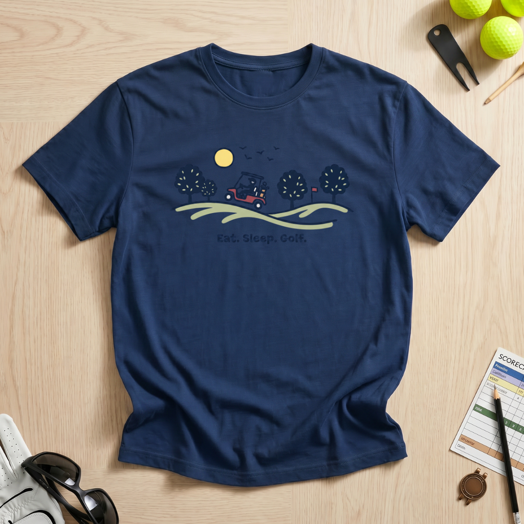 Eat Sleep Golf Sketch T-Shirt