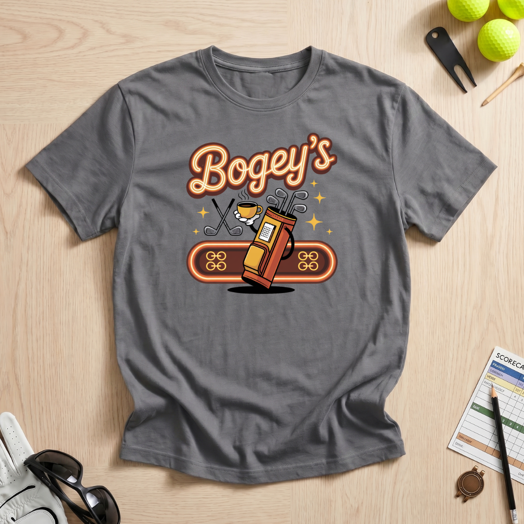 Bogey's Golf Club Neon Sign T-Shirt