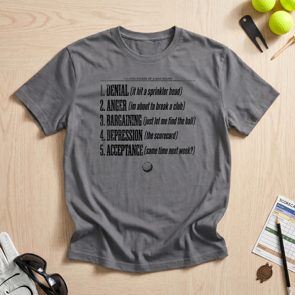 5 Stages of Golf T-Shirt