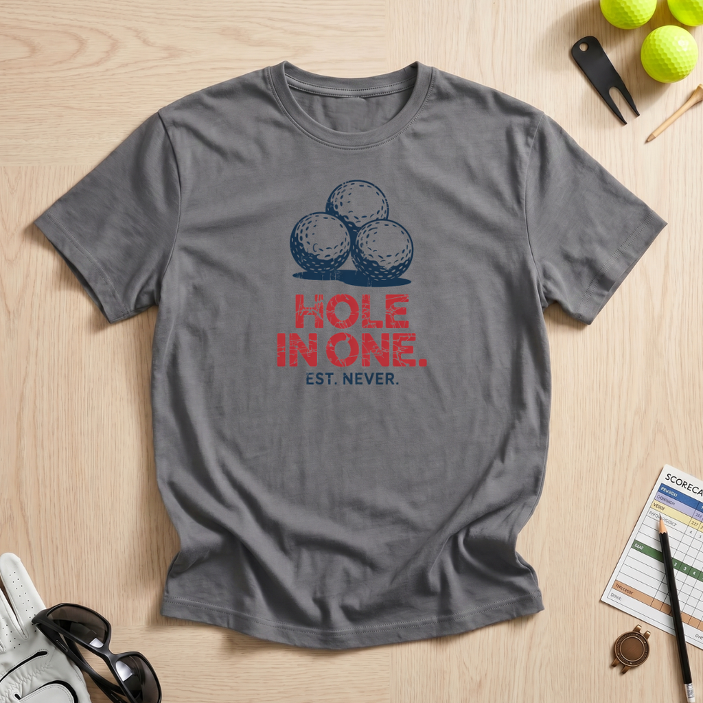 Hole In One Est. Never Golf T-Shirt