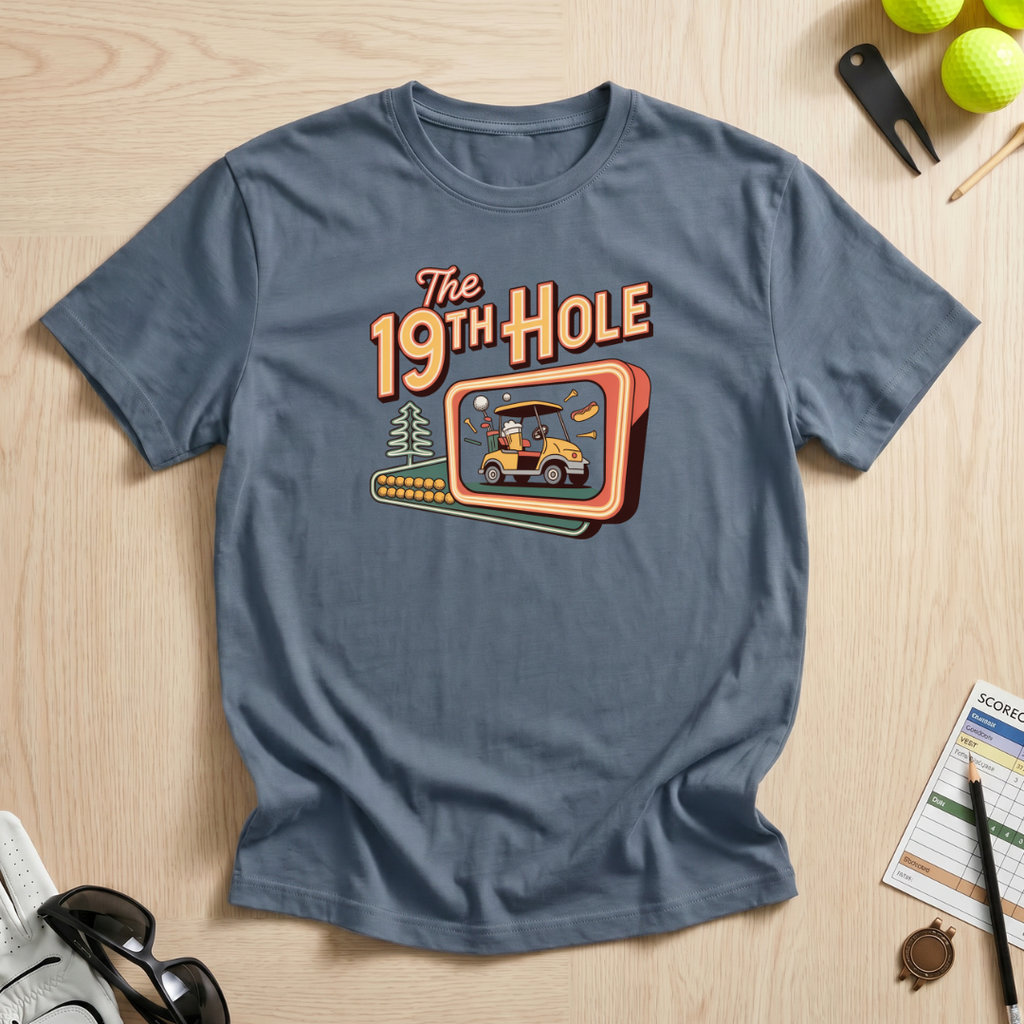 The 19th Hole Neon Sign T-Shirt