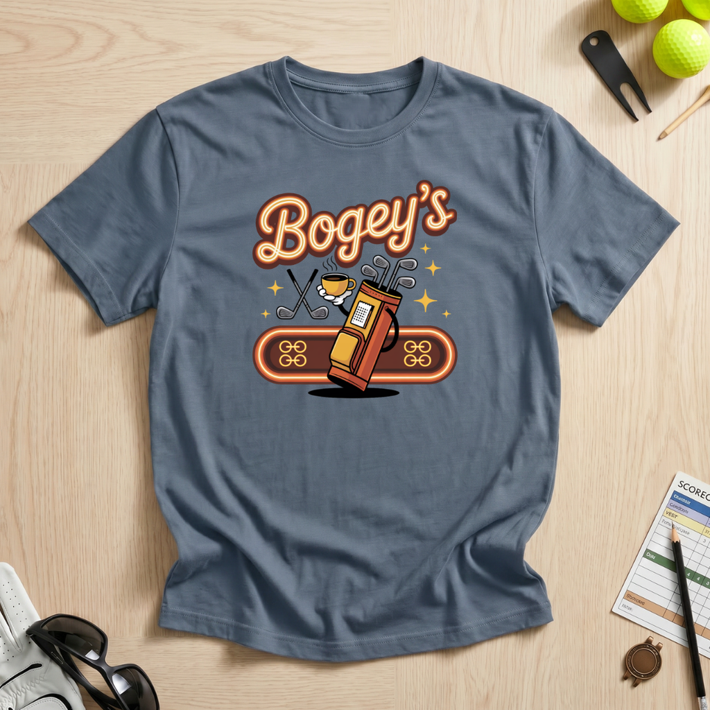 Bogey's Golf Club Neon Sign T-Shirt