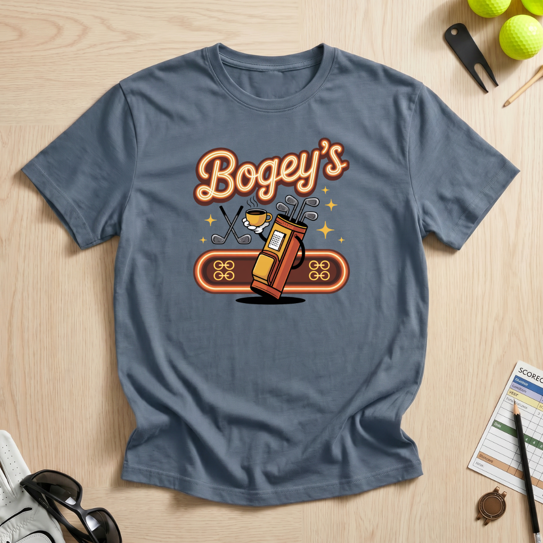 Bogey's Golf Club Neon Sign T-Shirt