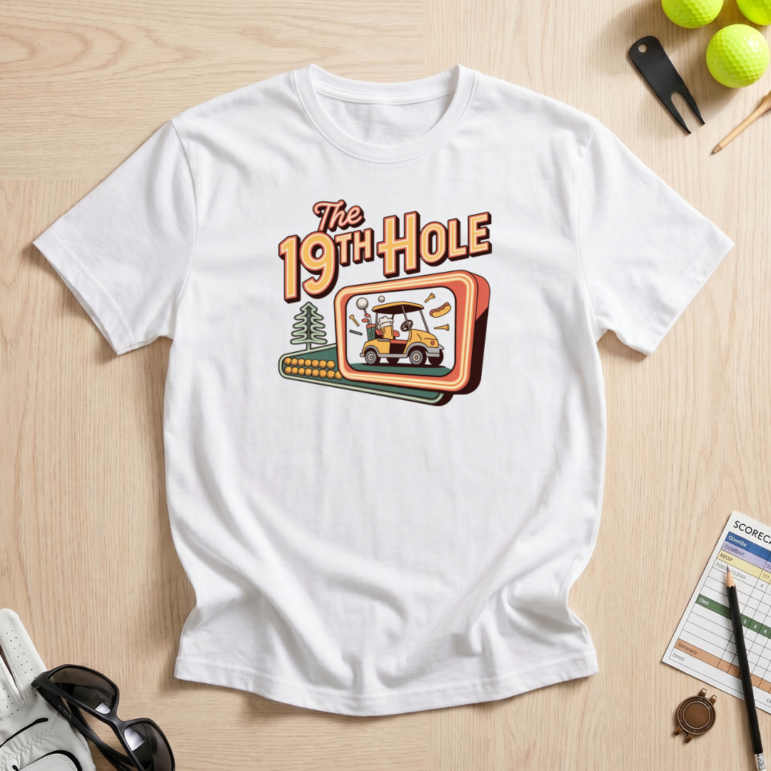 The 19th Hole Neon Sign T-Shirt