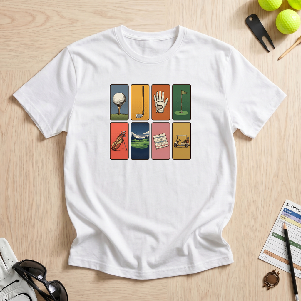 Retro Stamp Golf T-Shirt