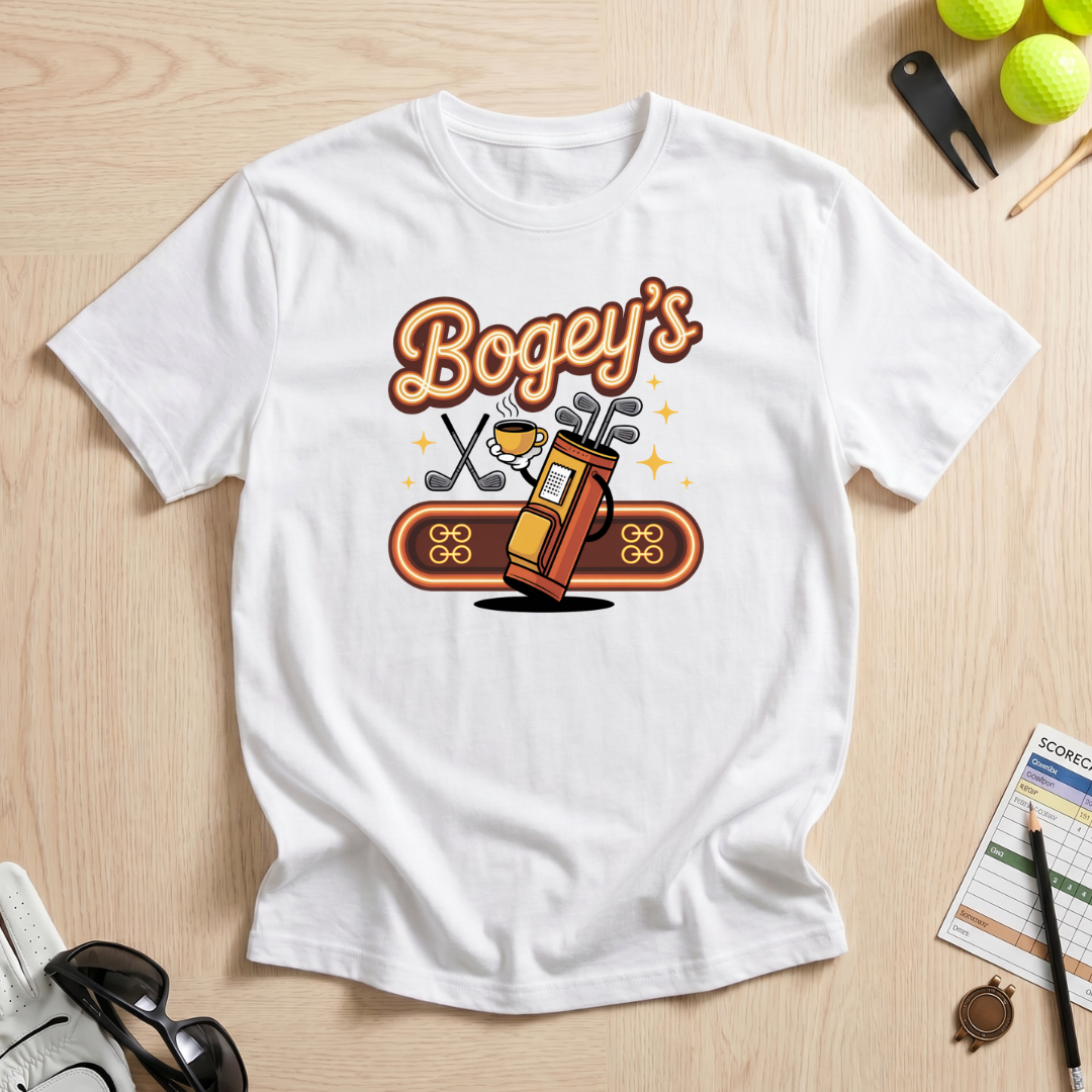 Bogey's Golf Club Neon Sign T-Shirt