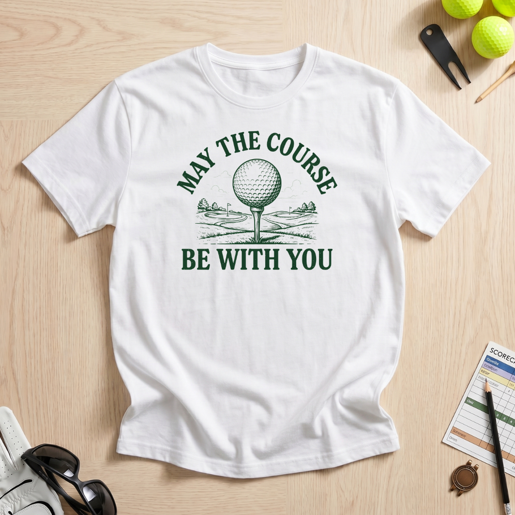 May The Course Be With You Golf Tee T-Shirt