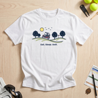 Eat Sleep Golf Sketch T-Shirt
